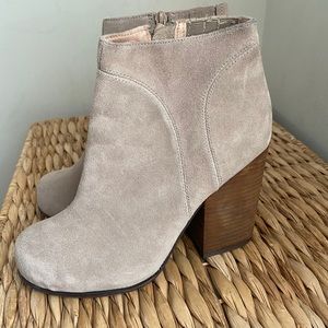 Jeffrey Campbell Suede Booties (Taupe Sz 7)